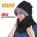 USHAKE Balaclava Fleece Hood for Men or Women (Black/Grey/Red colors)