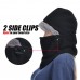 USHAKE Balaclava Fleece Hood for Men or Women (Black/Grey/Red colors)