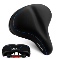 Wide Bike Saddle Seat, USHAKE Bike Seat Cushion, Most Comfort Foam Padded Breathable Big Bicycle Saddles for Men or Women