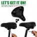 Wide Bike Saddle Seat, USHAKE Bike Seat Cushion, Most Comfort Foam Padded Breathable Big Bicycle Saddles for Men or Women