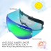 USHAKE Kid Ski Goggles ( Mirrored Blue/Green/Yellow Lenses)